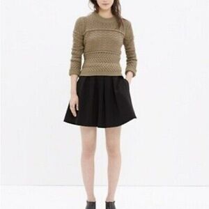 NWT Madewell black ponte a line short skirt
